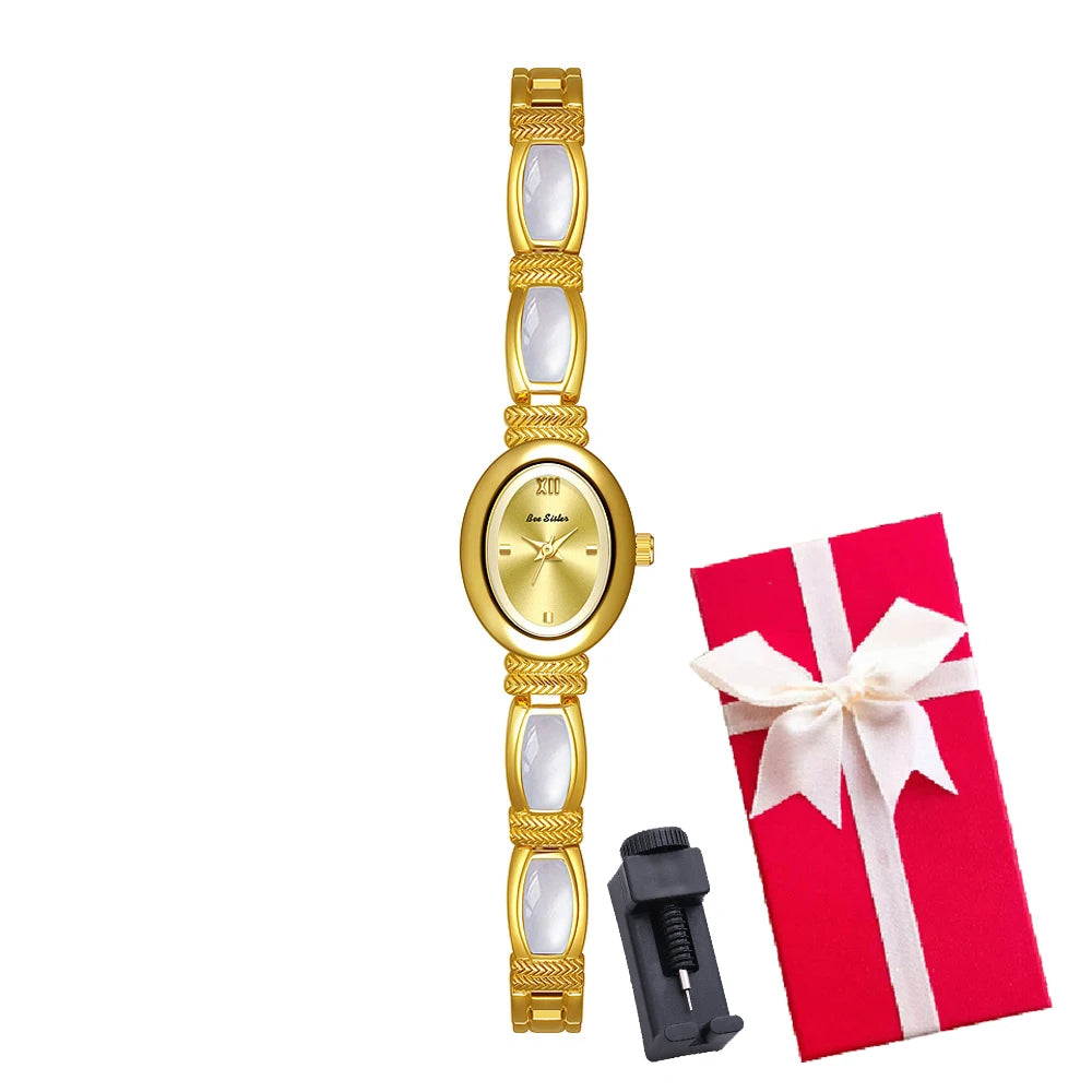 Relojes de pulsera con esfera ovalada para mujer, relojes...