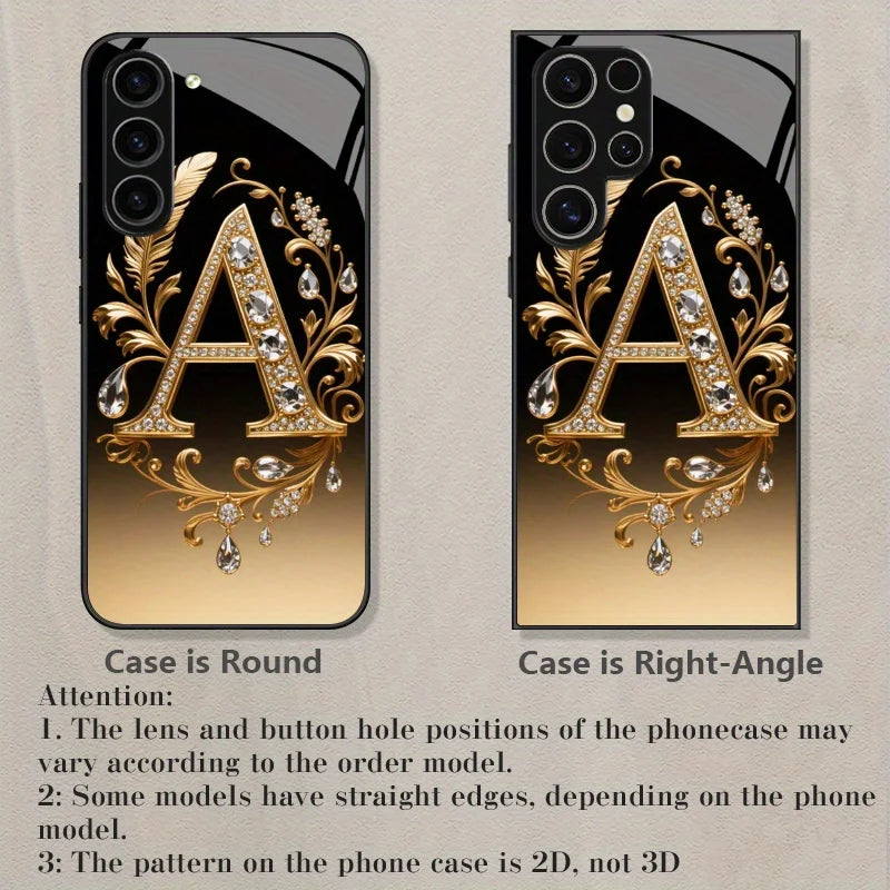 Tempered glass phone case with feather design from Corporación Turística, showcasing a transparent cover with elegant feather patterns.