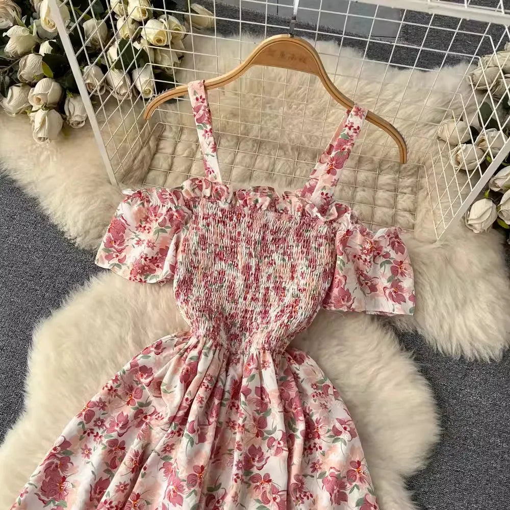 YuooMuoo-Vestido largo romántico con estampado Floral par...