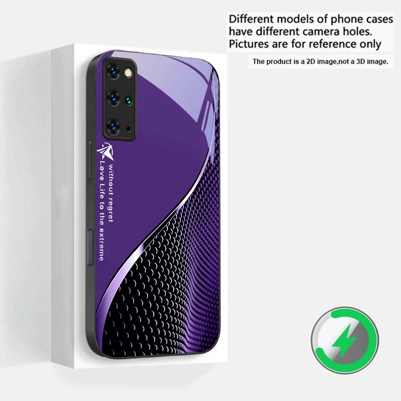 Clear glass MagSafe phone case with gradient effect, designed for iPhone, by Corporación Turística.
