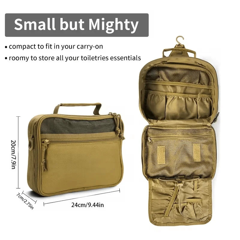 Bolsa de Aseo Táctica para Hombre, Organizador de Baño, B...