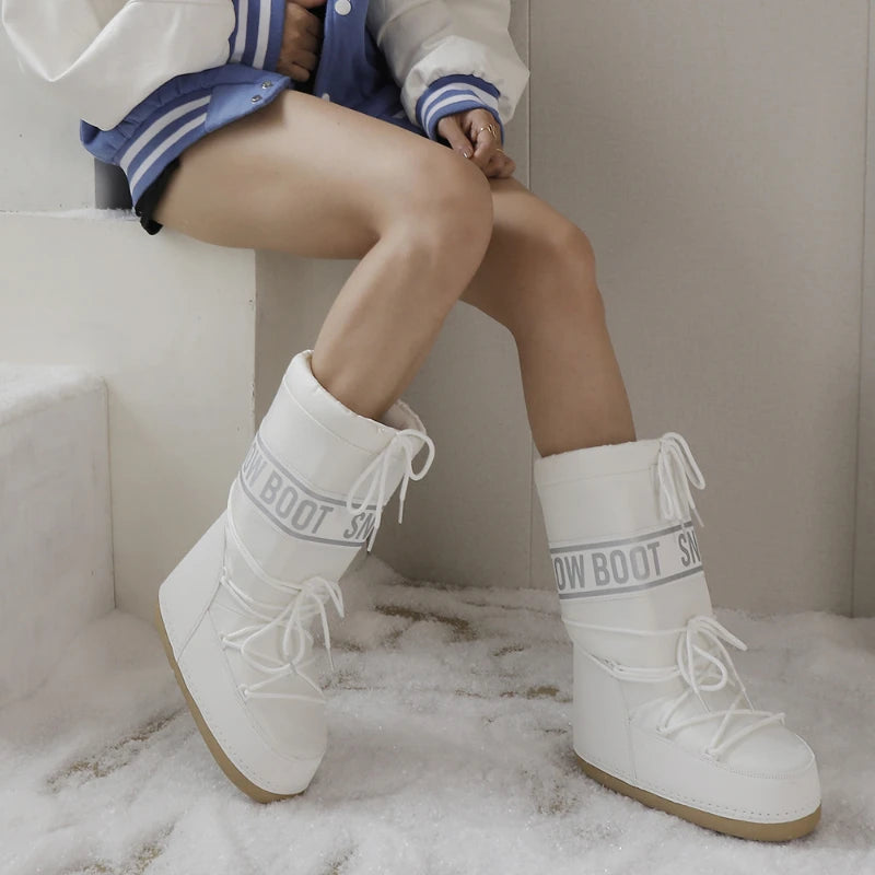2026 Nuevas Botas de Nieve para Mujer, de Caña Alta, Esti...