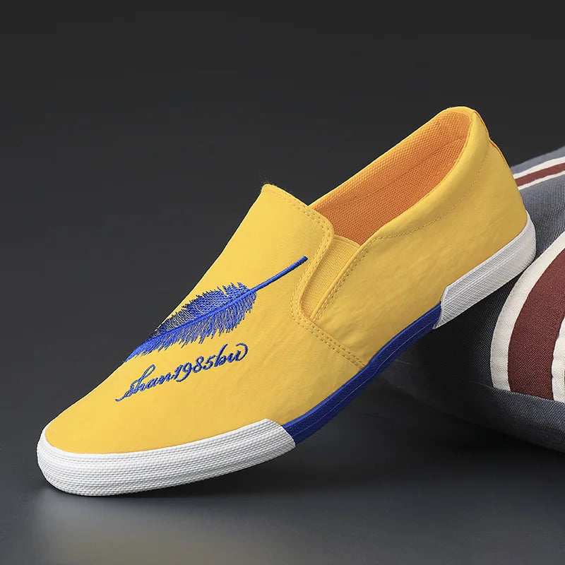 Zapatos de tela informales para hombre, zapatillas de lon...