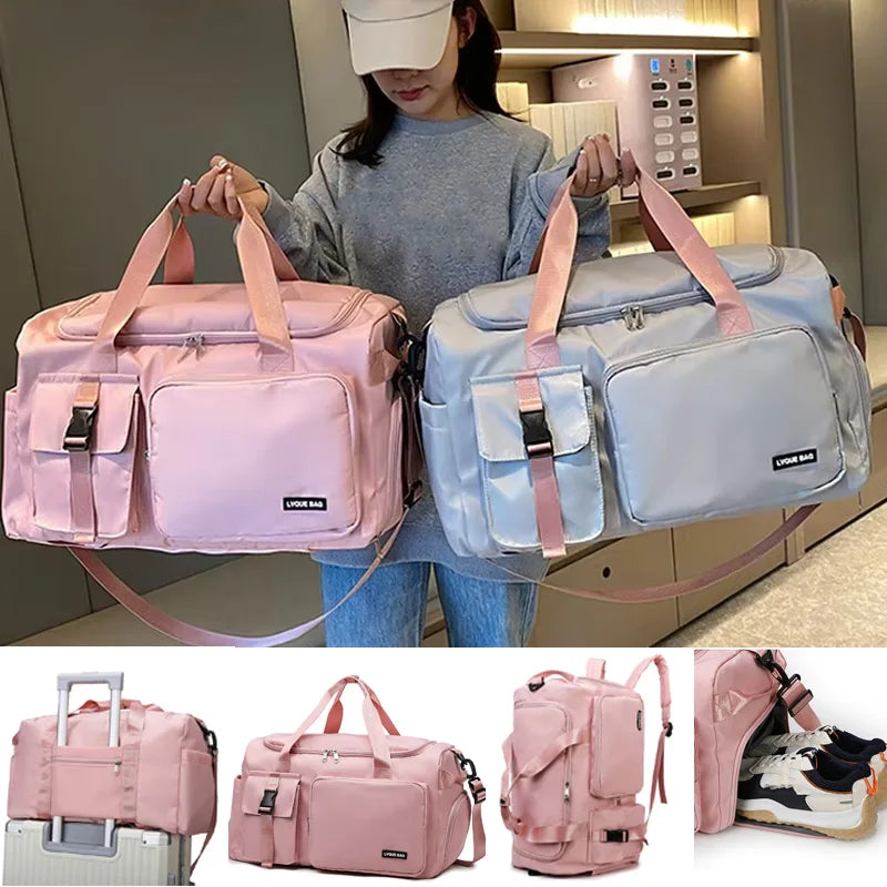 Bolsa de viaje para mujer, mochila de viaje multifunciona...