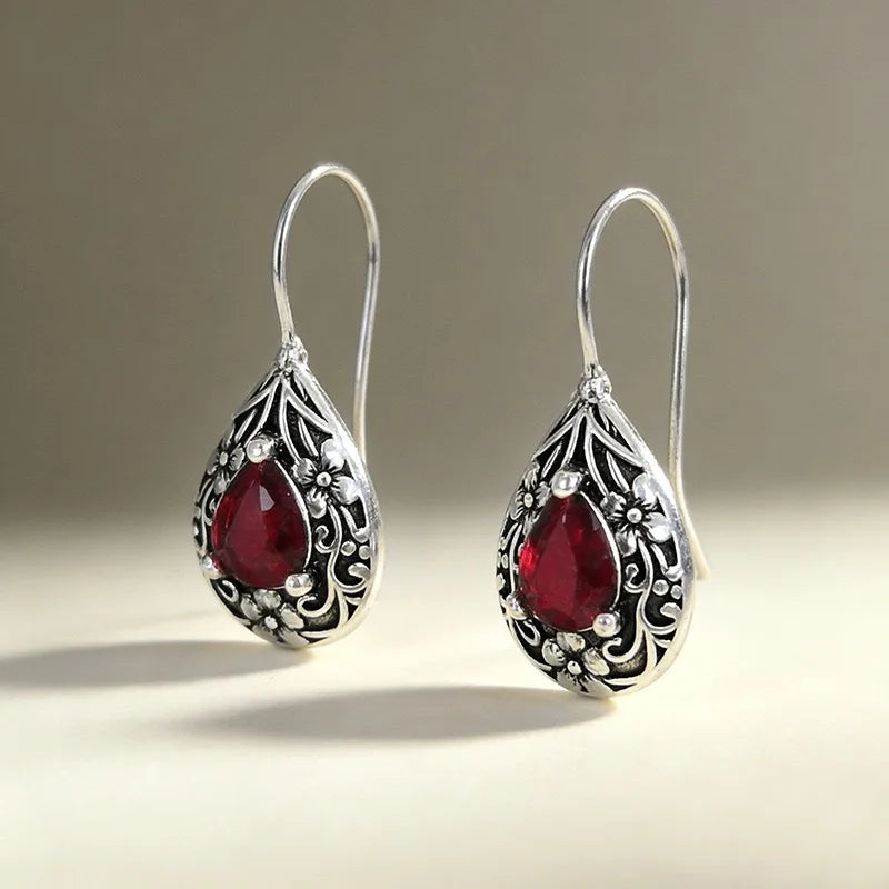 Pendientes de plata de ley 925 para mujer, aretes geométr...