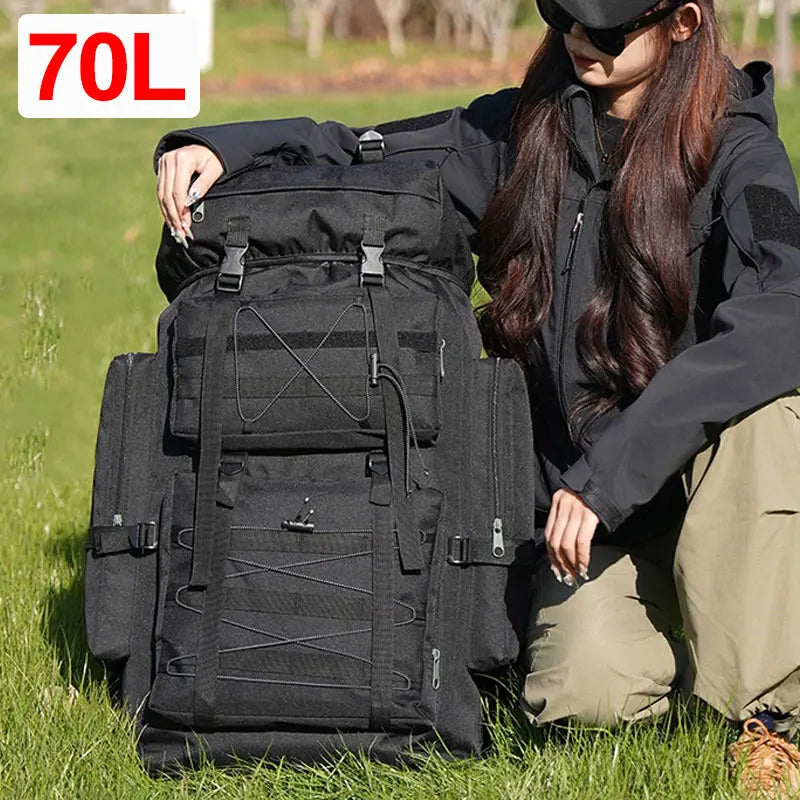 Mochila táctica para acampar y escalar, mochila grande de...