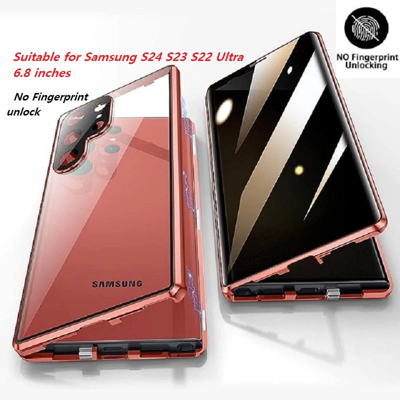 Magnetic double-sided metal privacy cover by Corporación Turística, shown with secure magnetic closure and sleek design.