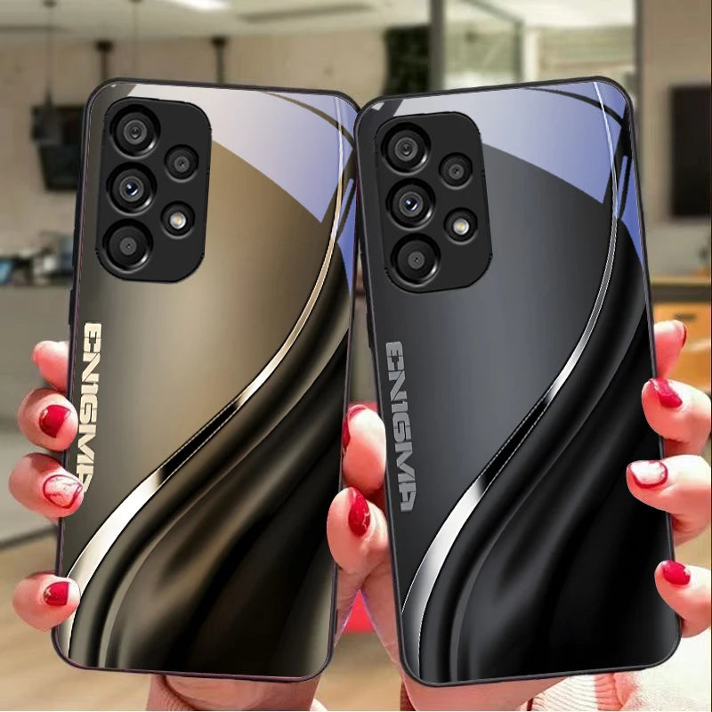 Gradated gray Samsung Galaxy S8 S9 S10 S20 Ultra phone case by Corporación Turística, showing textured design on the back.