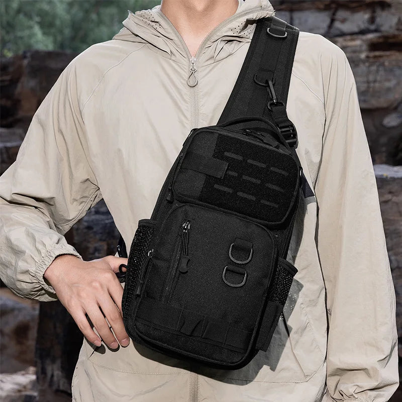 Bolsa táctica para aparejos de pesca, mochila con soporte...