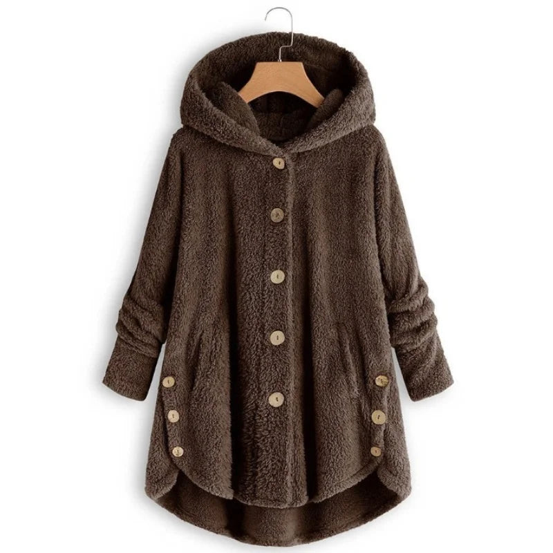 Nueva moda Otoño Invierno, abrigos con botones sólidos pa...