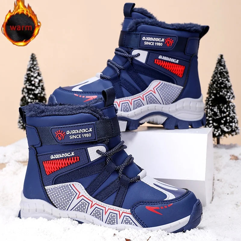 Botas de nieve al aire libre para niños, moda de invierno...