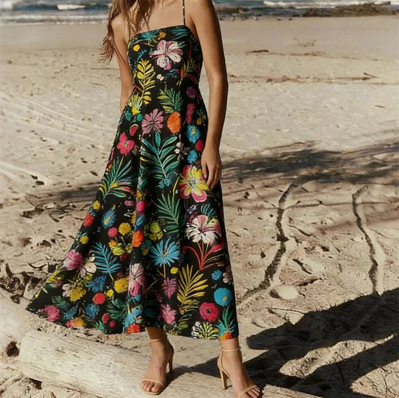 Vestido Largo de Fiesta para Mujer con Estampado Floral G...