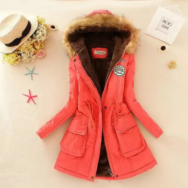 Chaqueta de algodón para mujer, Abrigo ajustado informal ...