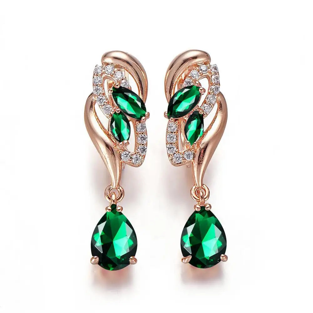 Hanreshe-pendientes de gota de circonita cúbica para muje...