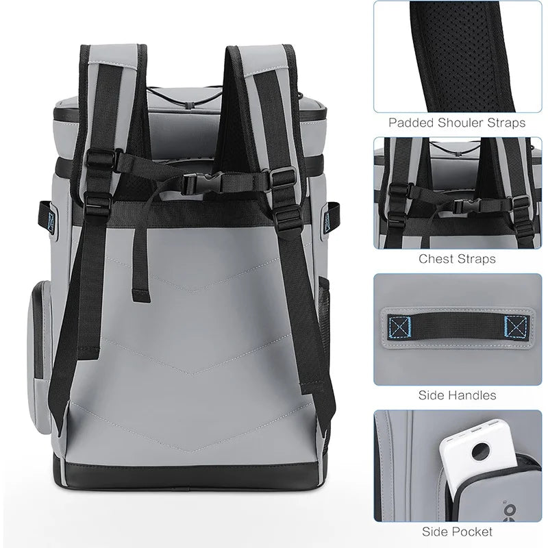 Mochila enfriadora con aislamiento impermeable de 30L par...