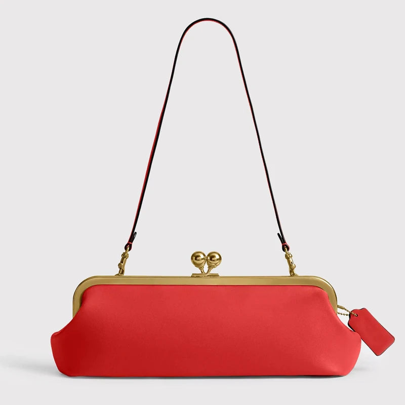 Bolsos clásicos con cierre de beso de 30 cm para mujer bo...