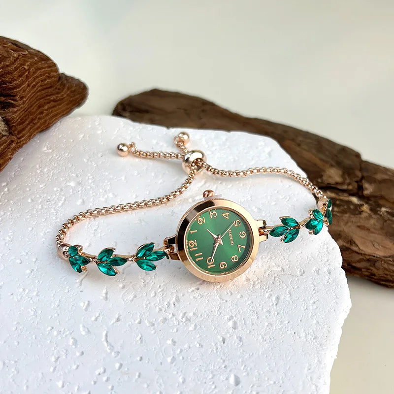 Elegante Reloj Pulsera Ajustable con Cordón de Cristal Mo...