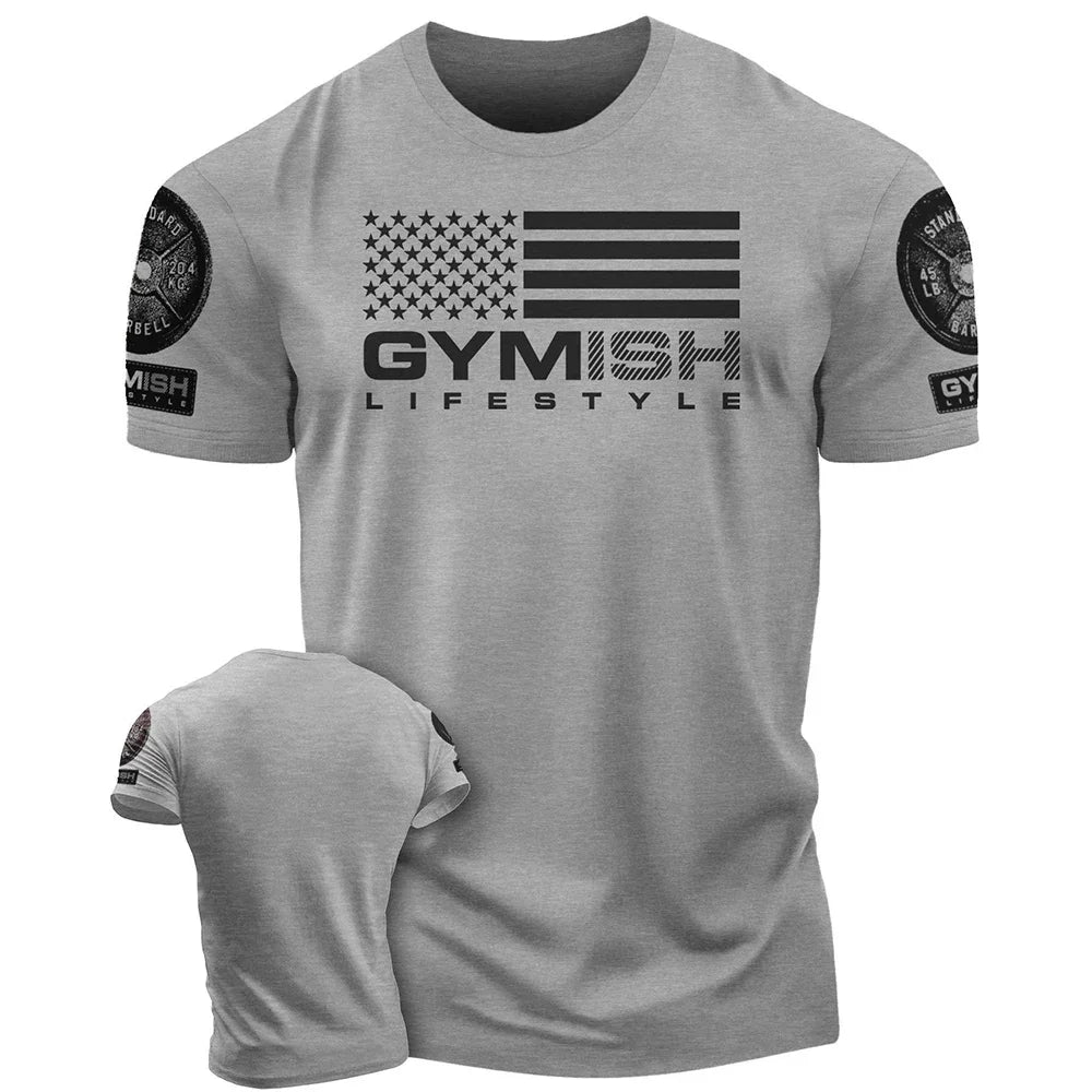 Camiseta estampada de verano para hombre, top de manga co...