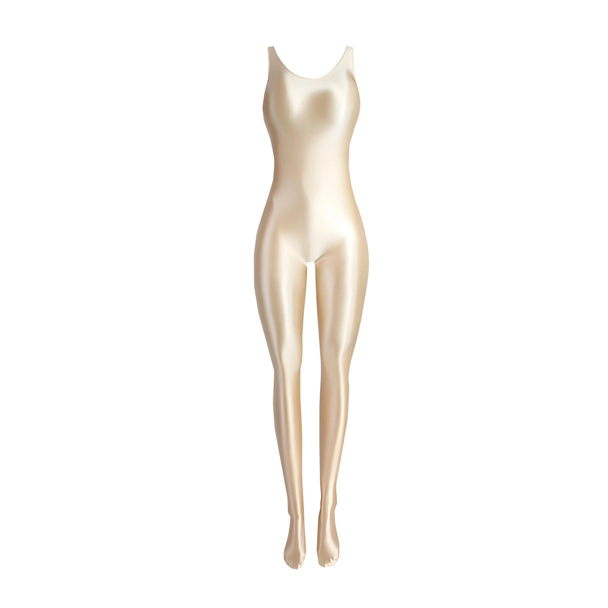 Full-body sleeveless dance costume by Corporación Turística, featuring a shiny, sparkling design for performance or stage use.