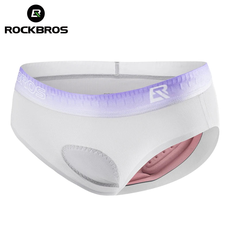 RockBros women's padded cycling underwear, comfortable and breathable, designed for cycling comfort and support.
