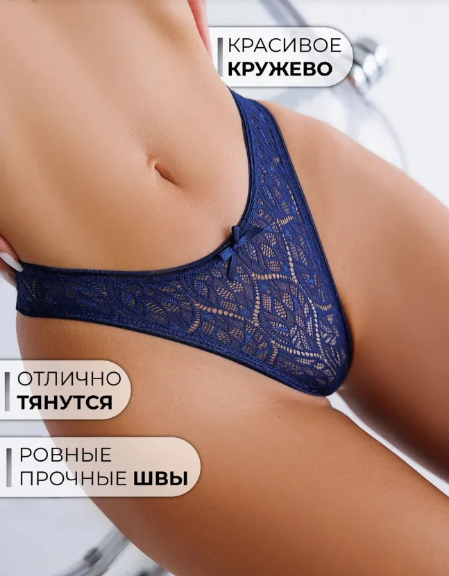 Sexy lace tanga for women, European and American style, featuring delicate lace fabric and a flattering fit.