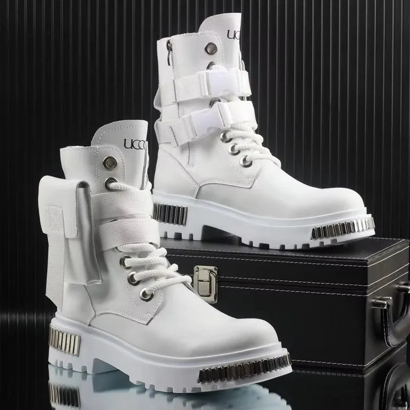 Botas de Invierno para Hombre 2025, Blancas, de Terciopel...