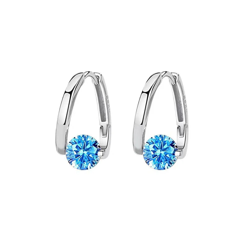 Pendientes colgantes de circonio de moda coreana para muj...