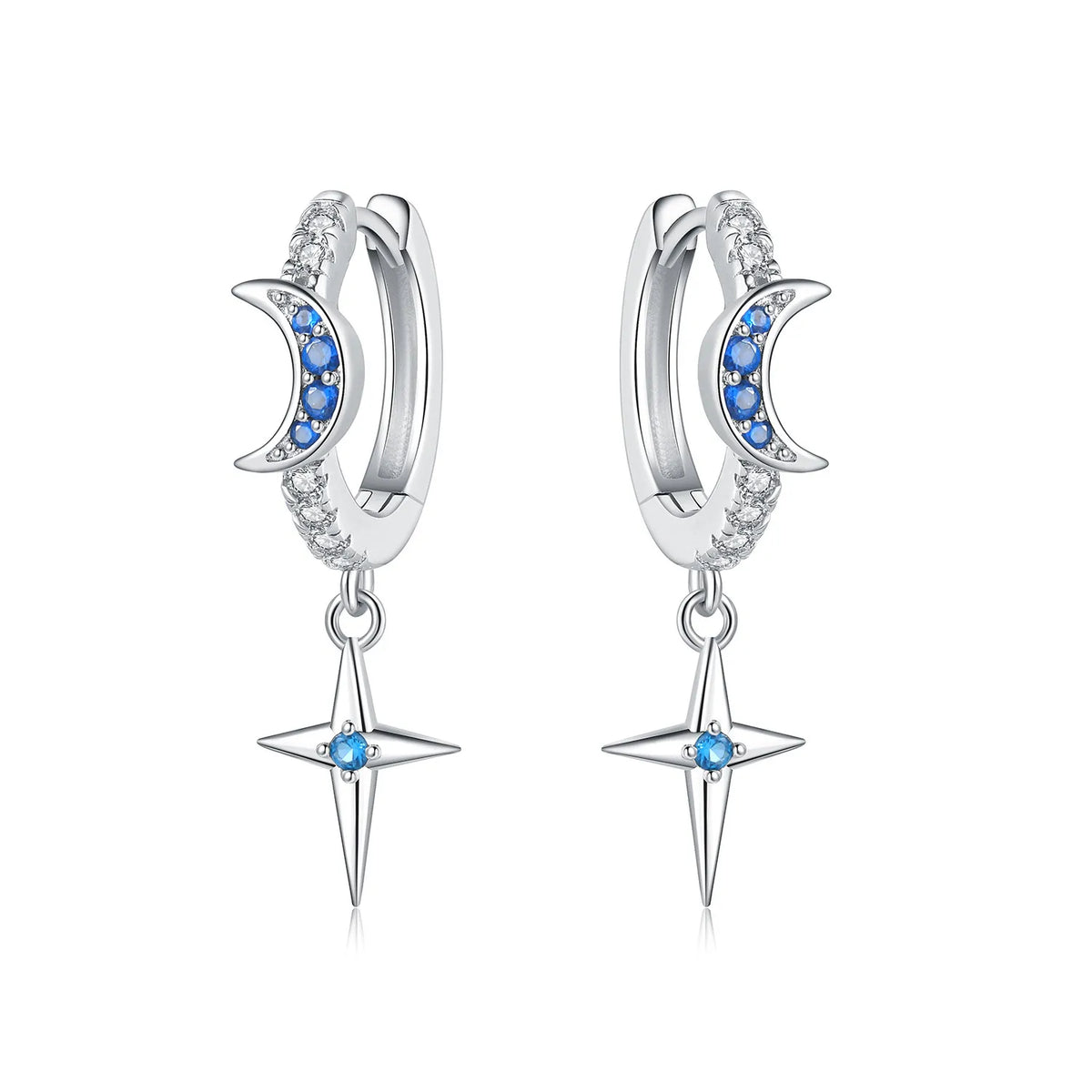 Pendientes Orstarry de Plata de Ley 925 con estrellas bri...
