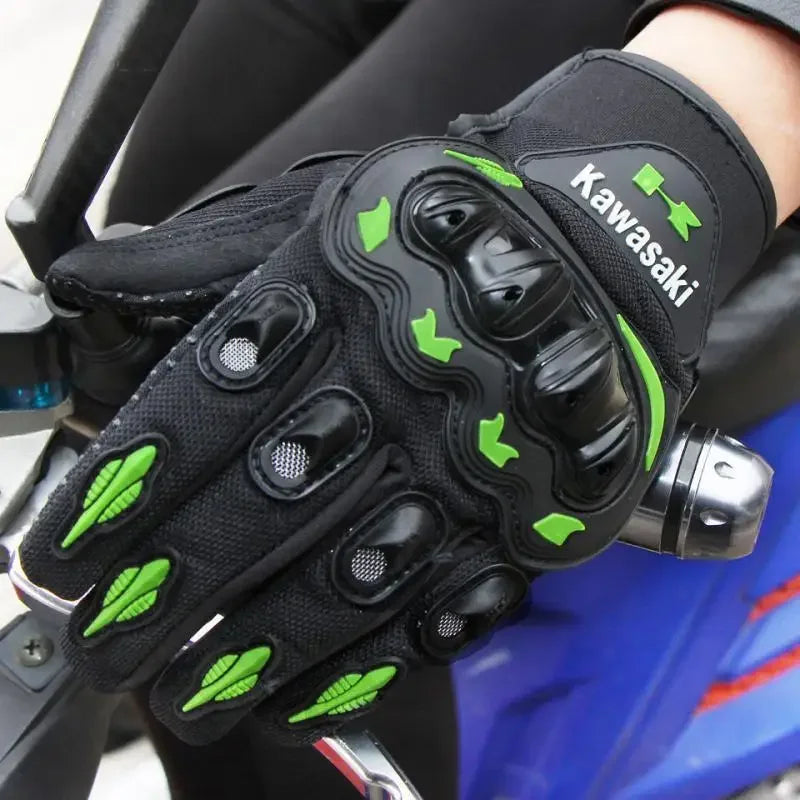 Guantes Kawasaki Dedo Completo Moto Off-Road Antideslizantes
