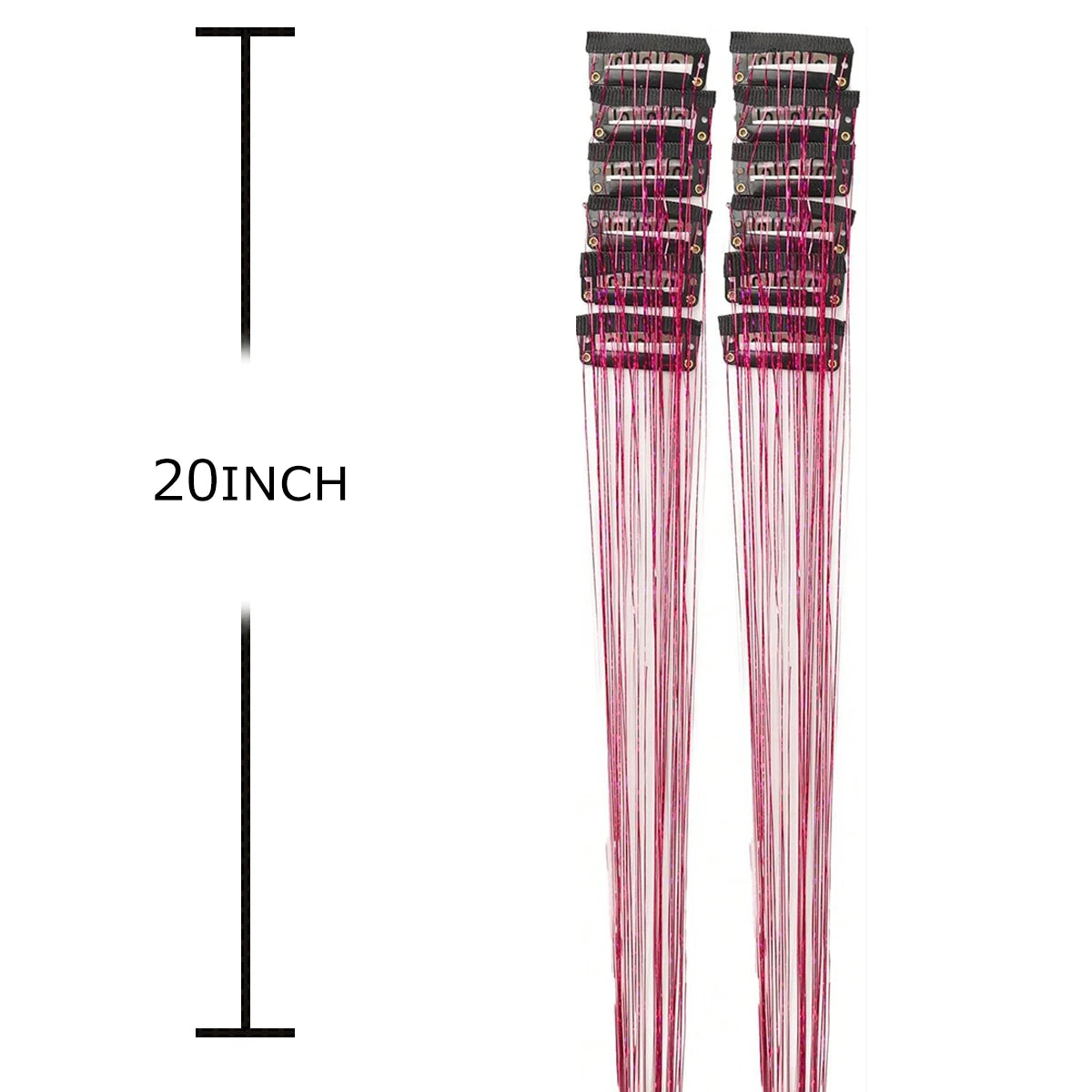 12 Uds. De oropel de pelo sintético con Clip de oropel co...