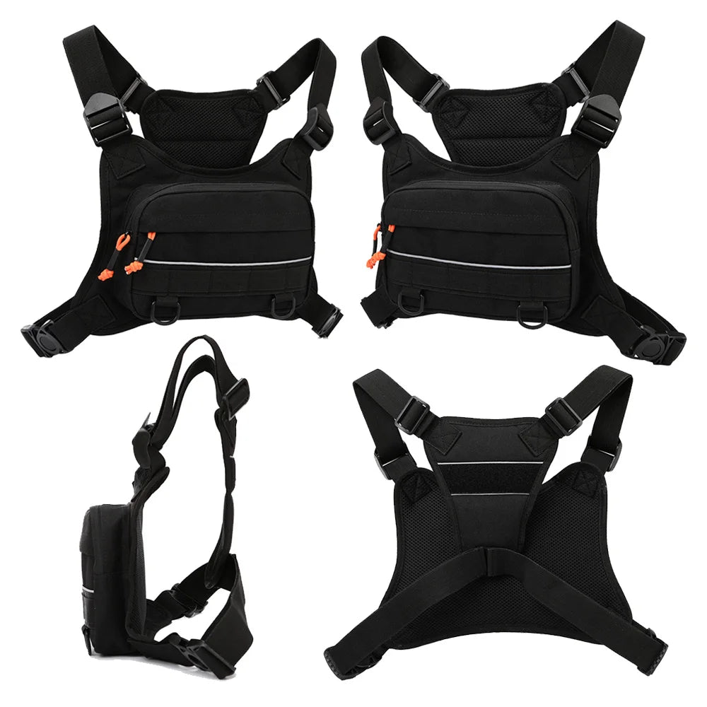 Bolsa de pecho táctica para hombre, chaleco frontal para ...