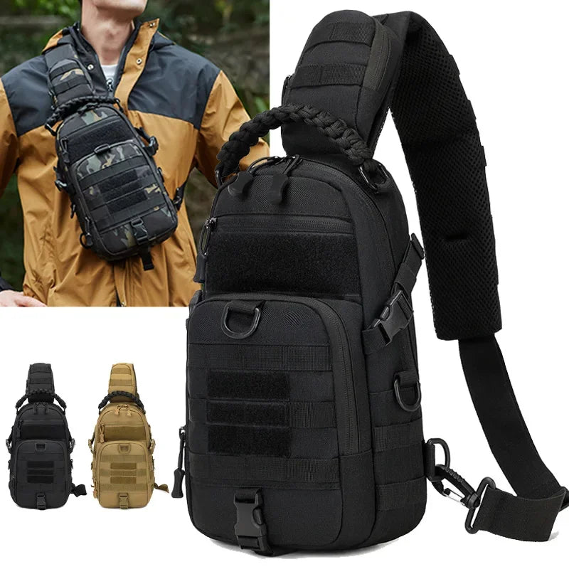 Bolsa de pecho para acampar para hombre, riñonera deporti...