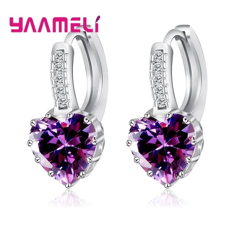 YAAMELI-pendientes de aro de circonita cúbica para mujer,...