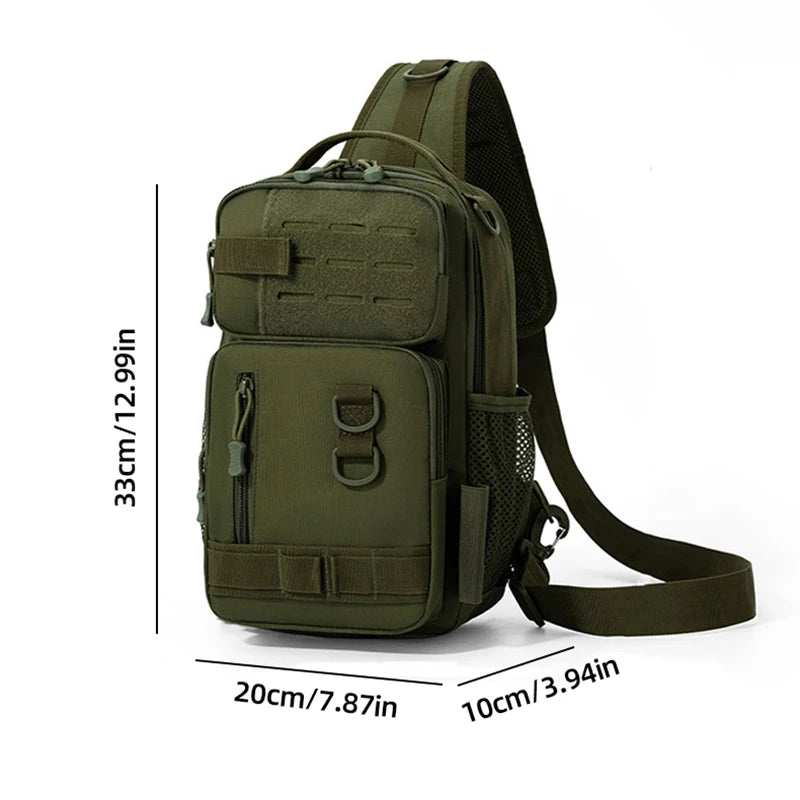 Bolsa táctica para aparejos de pesca, mochila con soporte...
