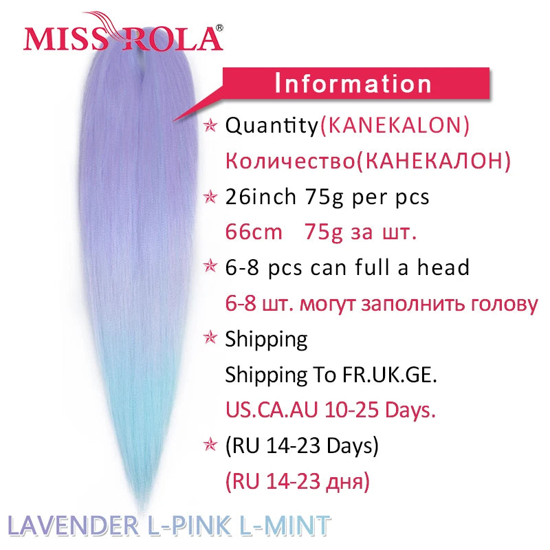Miss Rola sintético 26 pulgadas 75g Kanekalon pelo al por...