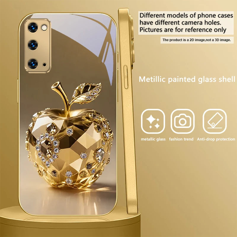 Golden dolphin phone case for Samsung Galaxy S20 FE, S21 Plus, S22, and 23 by Corporación Turística, featuring a detailed dolphin design.