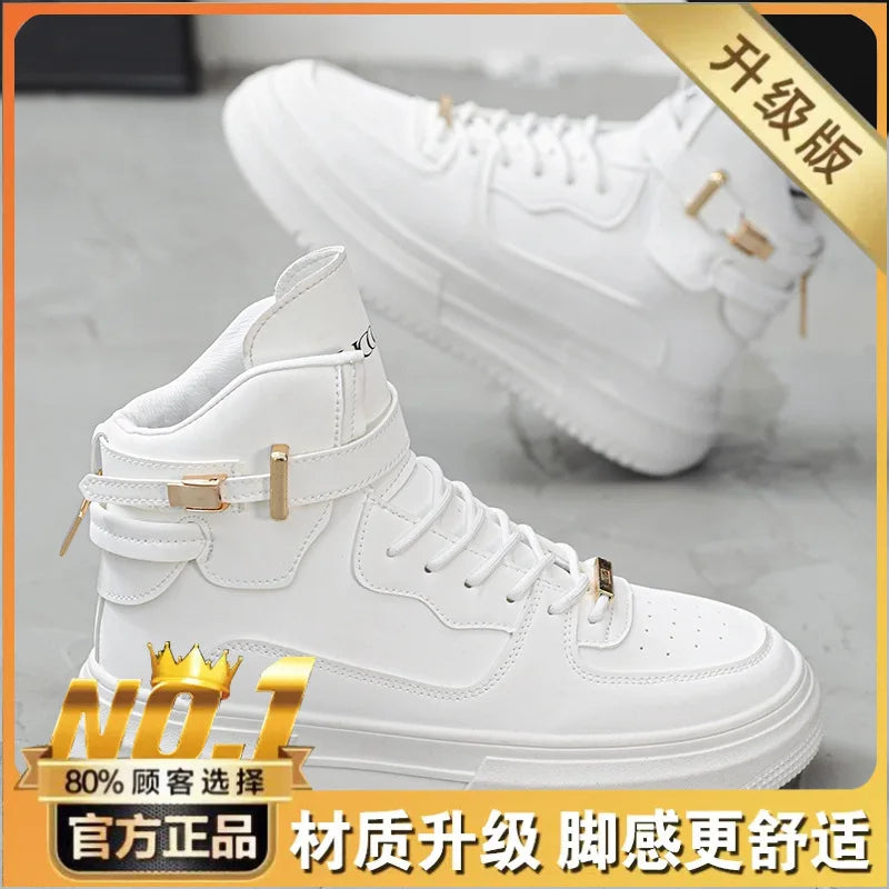 Zapatillas altas ligeras de lujo para hombre, moda de oto...