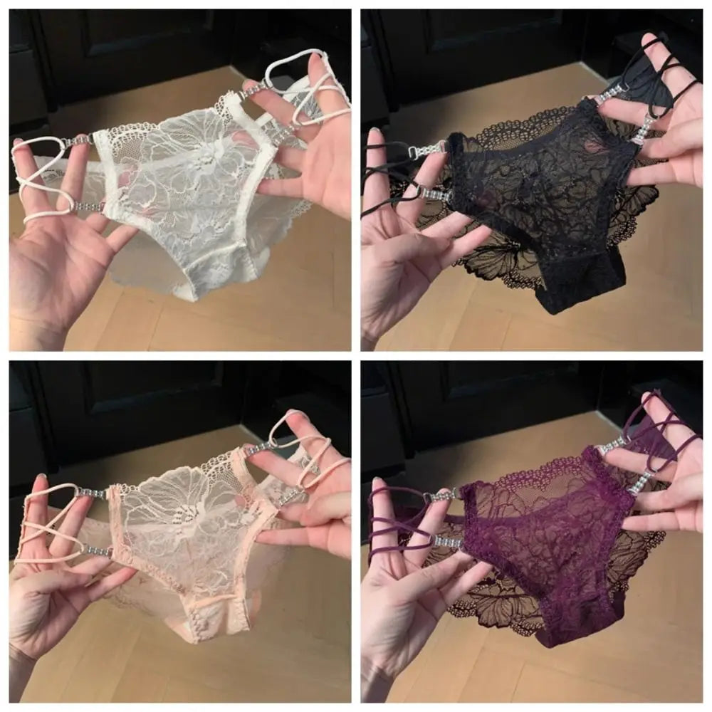 Low-rise breathable lace underwear from Corporación Turística, featuring comfortable fit and delicate lace detail.