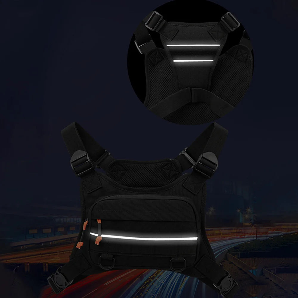 Bolsa de pecho táctica para hombre, chaleco frontal para ...