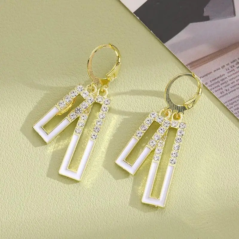 Pendientes de gota de corazón de cristal púrpura para muj...