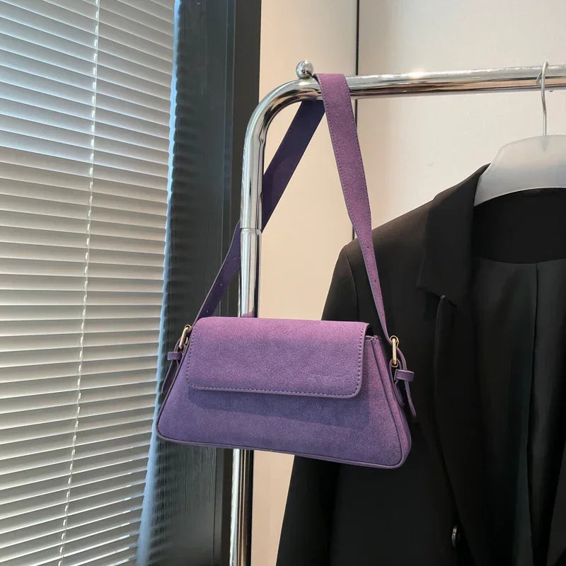 Bolsos de un solo hombro morados de lujo para mujer, bols...