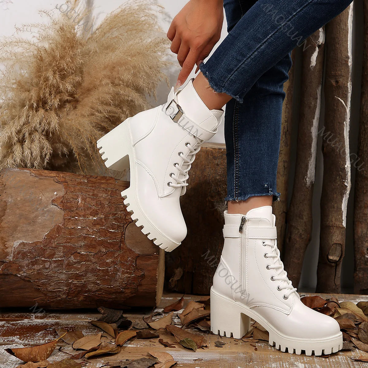 Botas de Mujer para Otoño e Invierno, Nuevas con Hebilla ...