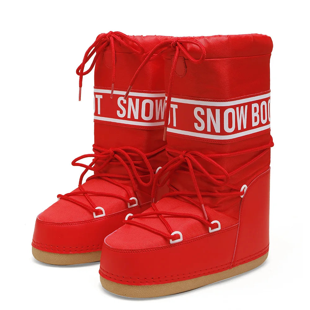 Botas de invierno para mujer, botas de nieve a media pant...