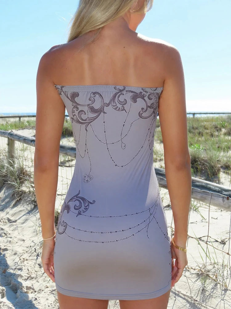 Sexy dress with metal cat ring accents, stylish and trendy, featuring a unique design perfect for fashionable nights out.