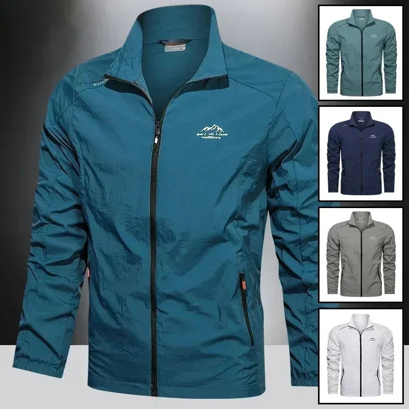 Chaqueta UPF100+ Verano Hombre: Cortavientos UV Ultraligero con Bolsillos - Corporación Turística