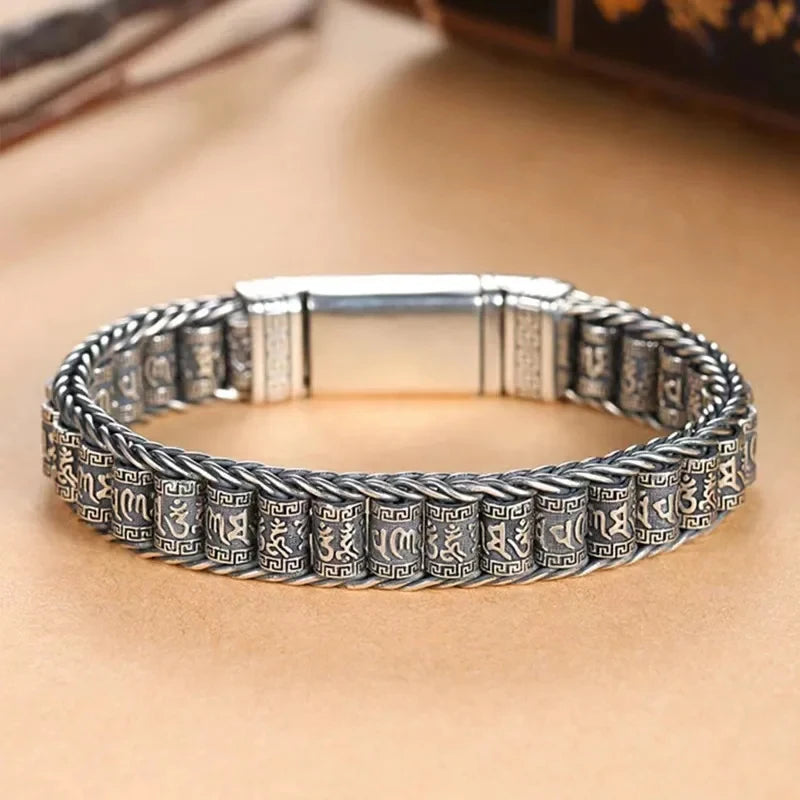 Pulsera de proverbios de seis caracteres budismo tibetano...