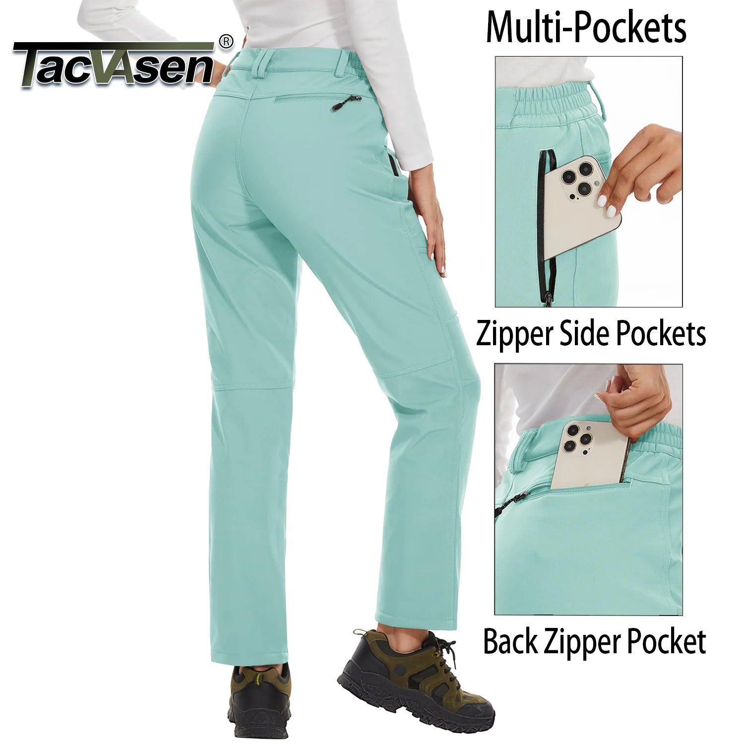 Pantalones impermeables de invierno para mujer TACVASEN, ...