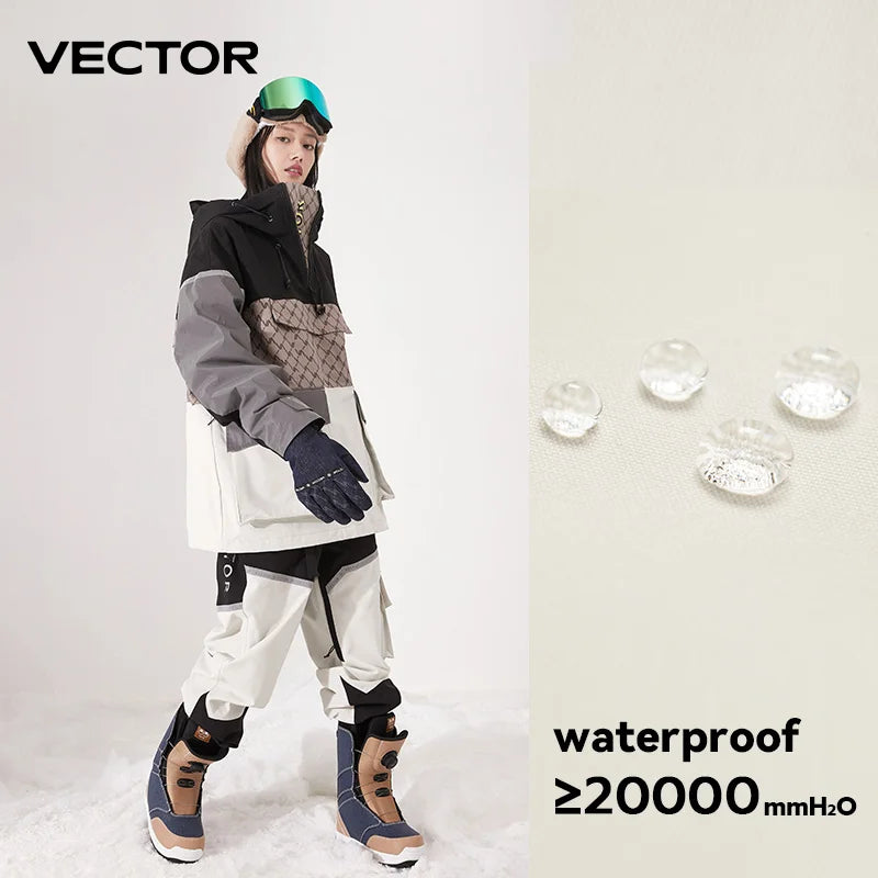 VECTOR-ropa de esquí para mujer y hombre, suéter con capu...