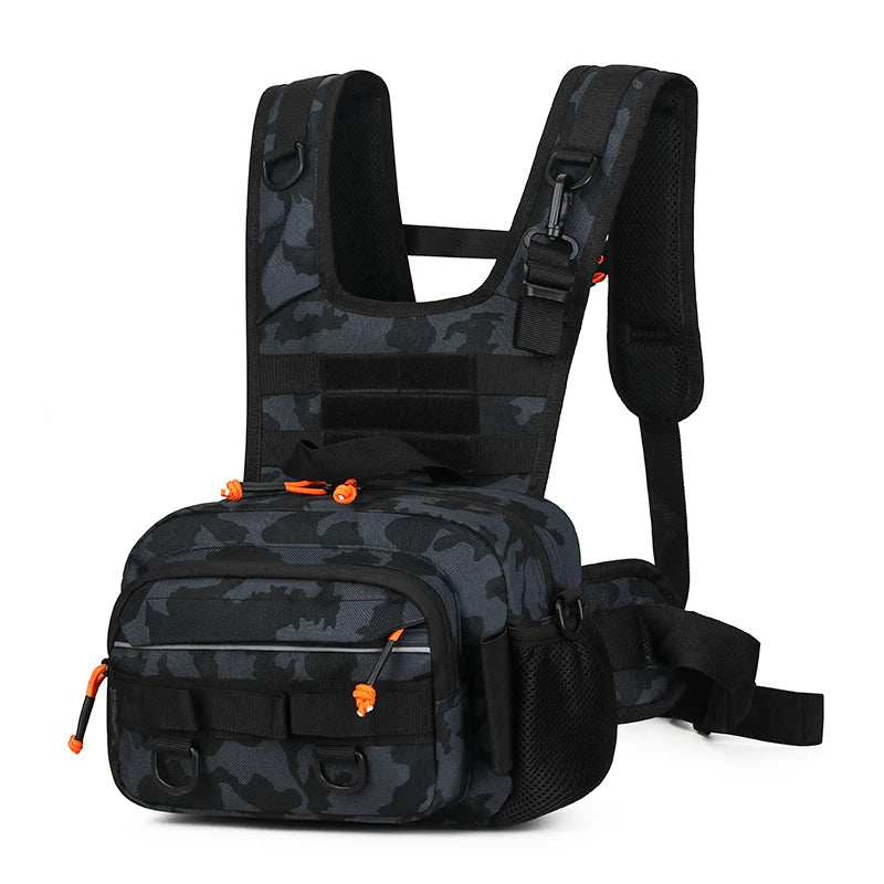 Señuelo de pesca, chaleco frontal para el pecho, mochila ...