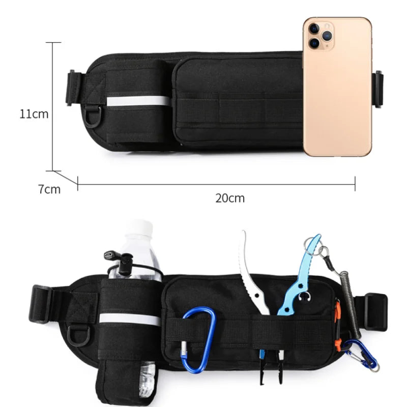 Riñonera táctica para hombre, para correr, motocicleta, d...